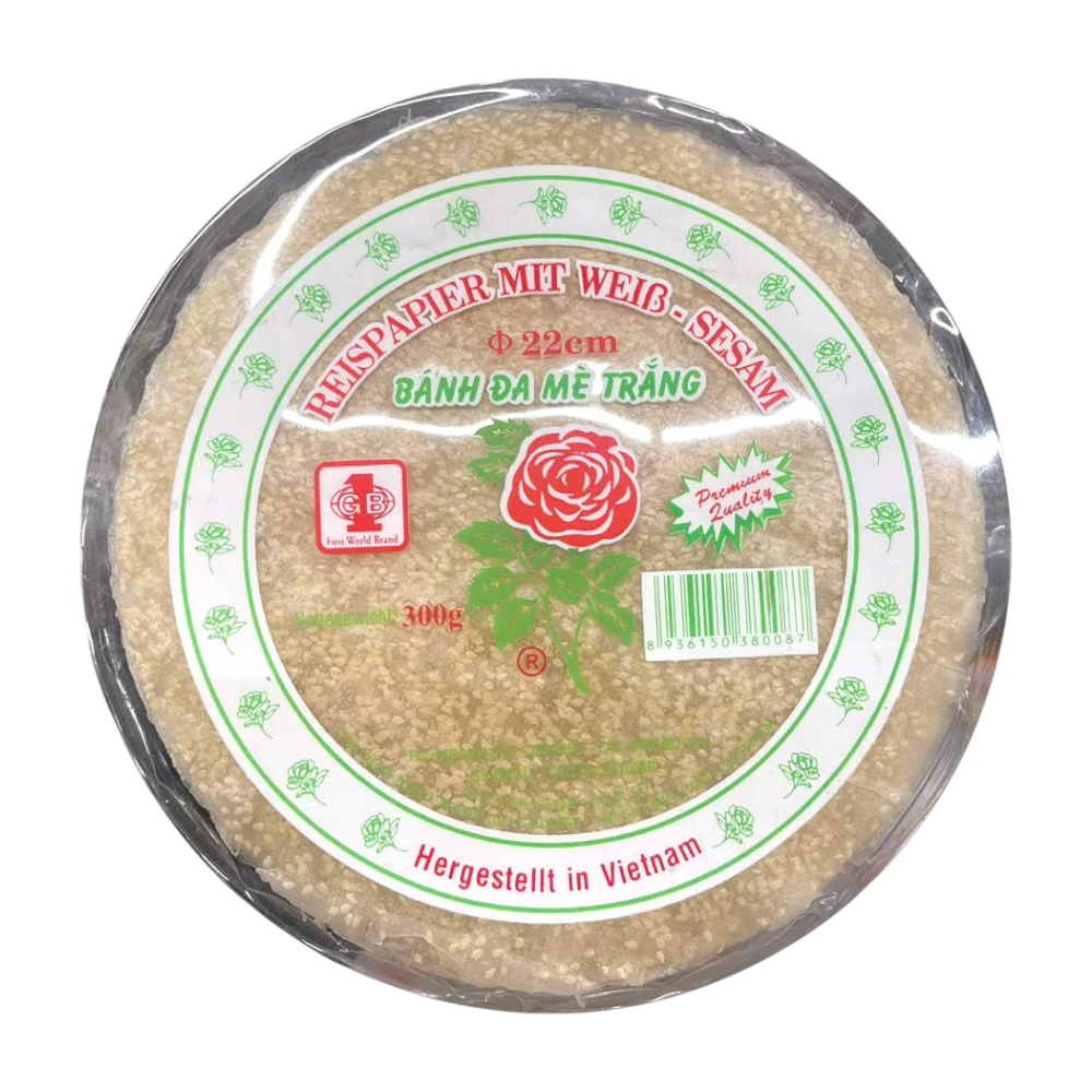 Reispapier mit weißem Sesam 300g