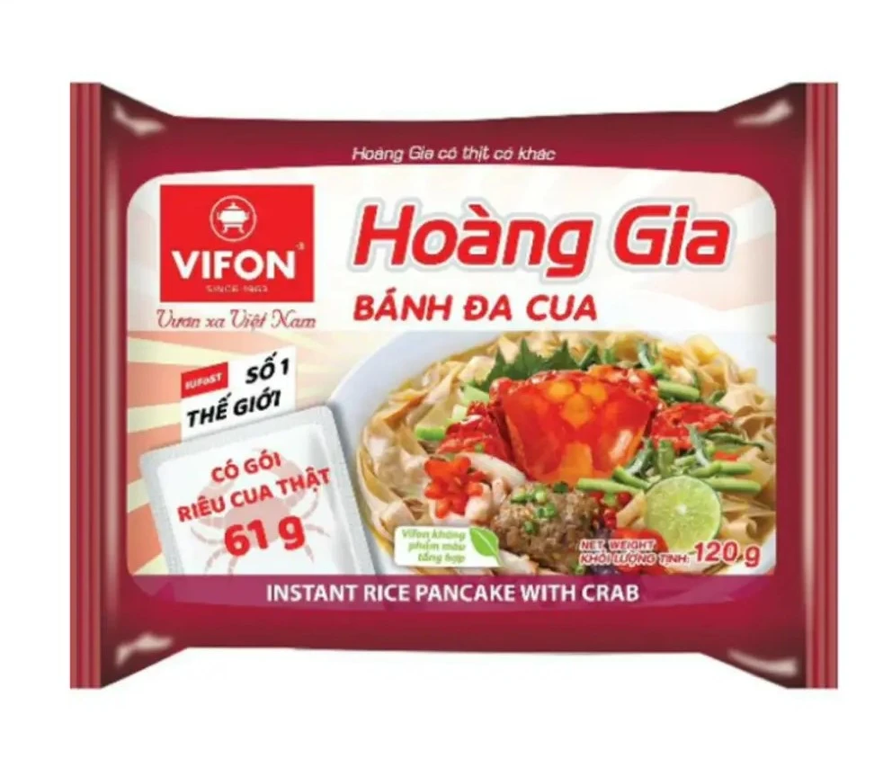Krabben Instant Reisbandnudeln – Hoang Gia 120g (Braun)